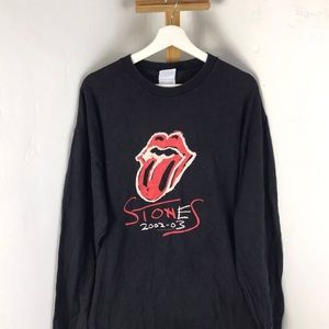 Vintage Rolling Stones Voodoo Lounge Long Sleeve Shirt Blur 2002 - 2003 Sz XL